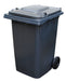 Vestil TH-95-GY High Density Polyethylene 95 Gallon Trash Can Gray