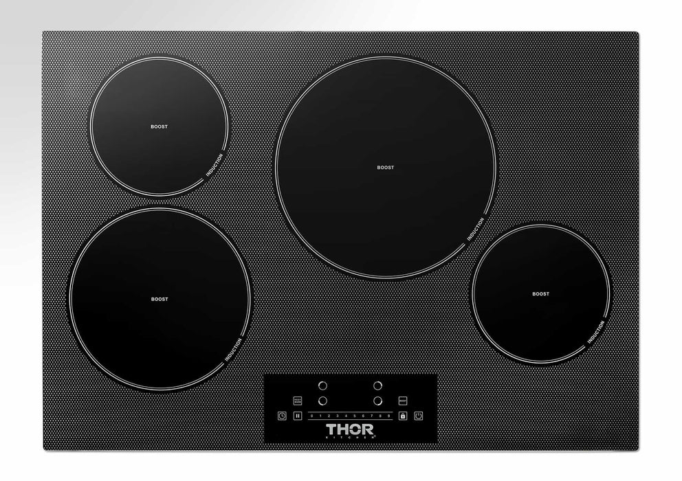 Thor Kitchen 30-Inch Built-In Induction Cooktop with 4 Elements (TIH30) Thor Kitchen