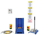 Vestil TL-200-HP-F-S Steel Hydraulic Hand Pump with Polypropylene LED Light Package Trailer Lock System Blue / Yellow