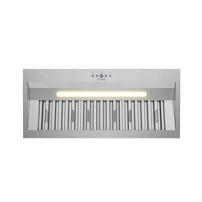 Thor Kitchen 34-Inch Range Hood Insert (TLH3415) – lighting on effect