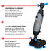 Tomahawk Power Electric Floor Scrubber Cleaner with 18” Power Mop Brushes Cordless 36V Battery Powered - Dimensions