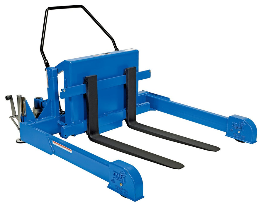 Vestil TMS-60-AIR Steel Tilt Master Straddle Reciprocating Air/Oil Power 6,000 lb. Capacity Blue