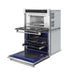 Thor Kitchen TMW30ED microwave wall oven combo, front-right angle with oven doors open