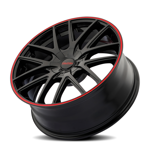 Touren TR60 Gloss Black with Red Ring Wheel 2