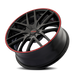 Touren TR60 Gloss Black with Red Ring Wheel 2