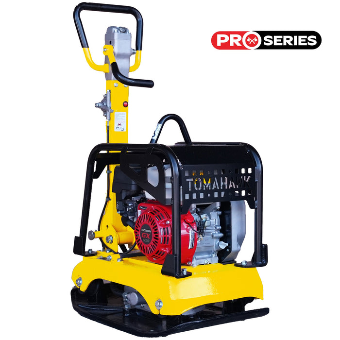 Tomahawk 6.5 HP Honda Reverse Hydraulic Plate Compactor for Soil, Aggregate, Cohesive Compaction