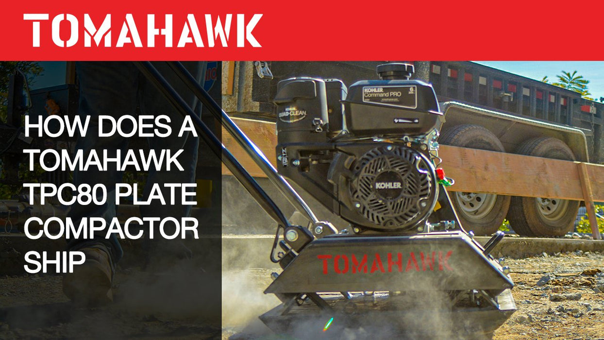 Tomahawk Power Vibratory Plate Compactor Tamper with Kohler Engine for Dirt Gravel Soil Compaction - Detail View
