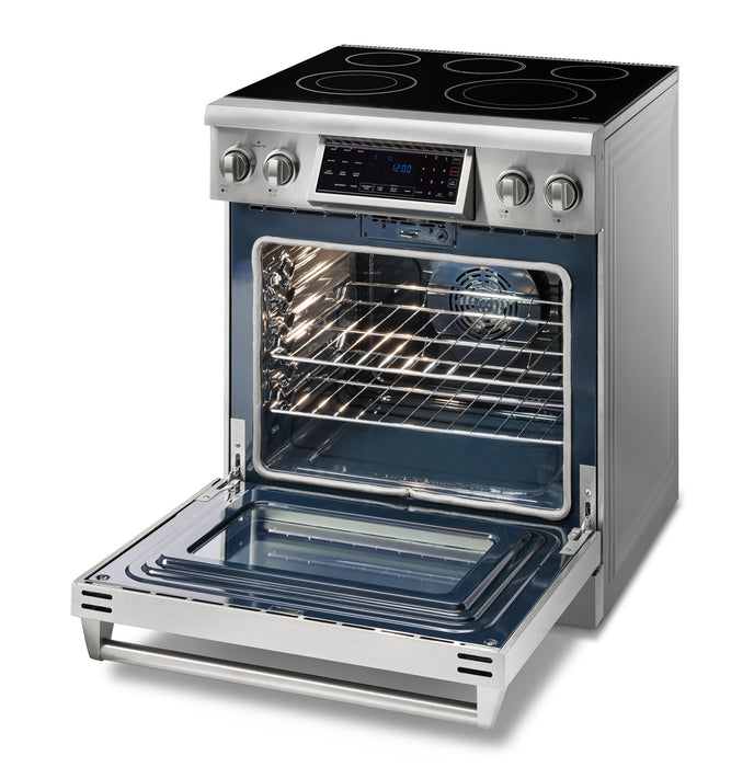 Thor Kitchen 30" Electric Range with 4.55 Cu. Ft. Self-Cleaning Oven, Air Fryer, and Tilt Panel in Stainless Steel (TRE3001) Thor Kitchen