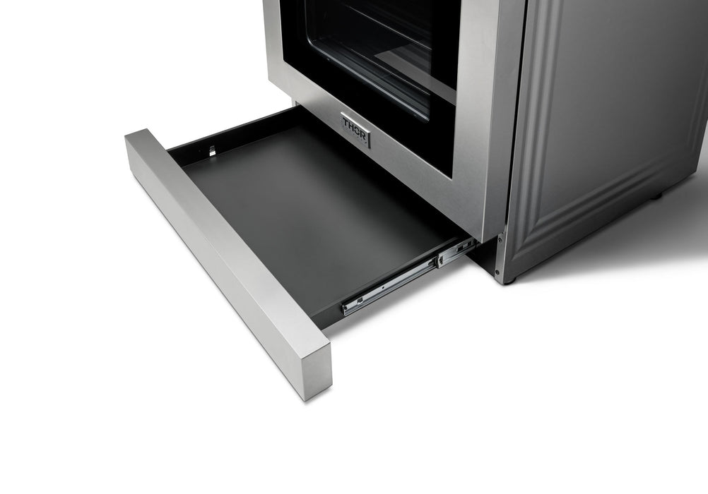 Thor Kitchen 30" Electric Range with 4.55 Cu. Ft. Self-Cleaning Oven, Air Fryer, and Tilt Panel in Stainless Steel (TRE3001) Thor Kitchen