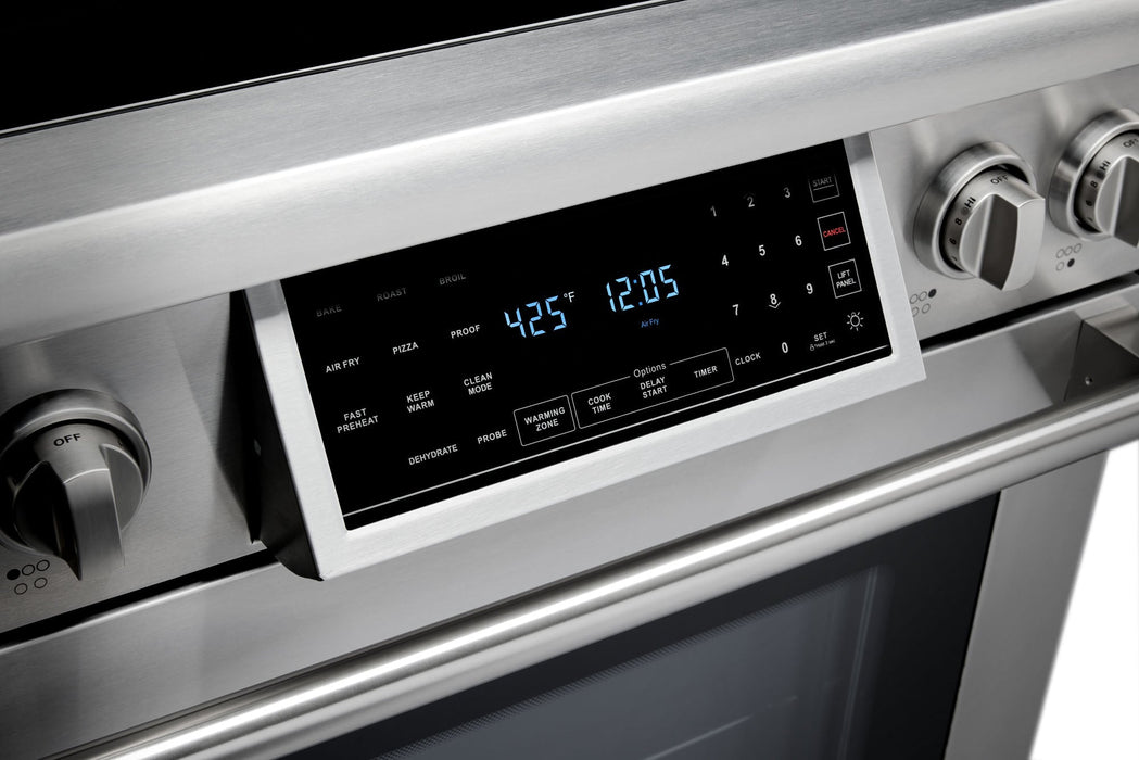 Thor Kitchen 30" Electric Range with 4.55 Cu. Ft. Self-Cleaning Oven, Air Fryer, and Tilt Panel in Stainless Steel (TRE3001) Thor Kitchen