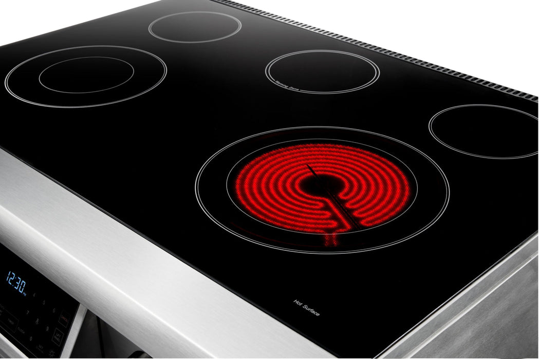 Thor Kitchen 36" Electric Range with 6.0 Cu. Ft. Self-Cleaning Oven, Air Fryer, and Tilt Panel in Stainless Steel (TRE3601) Thor Kitchen