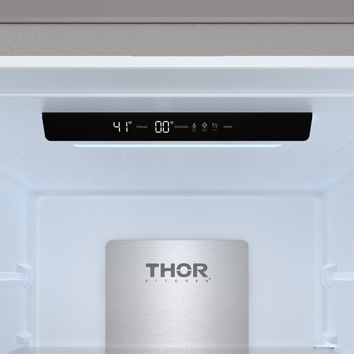 Thor Kitchen 30-Inch Bottom Freezer Refrigerator (TRF3017BF) – close-up control panel