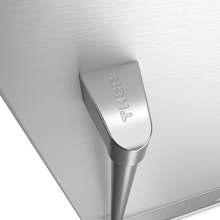 Thor Kitchen 30-Inch Bottom Freezer Refrigerator (TRF3017BF) – close-up hardware