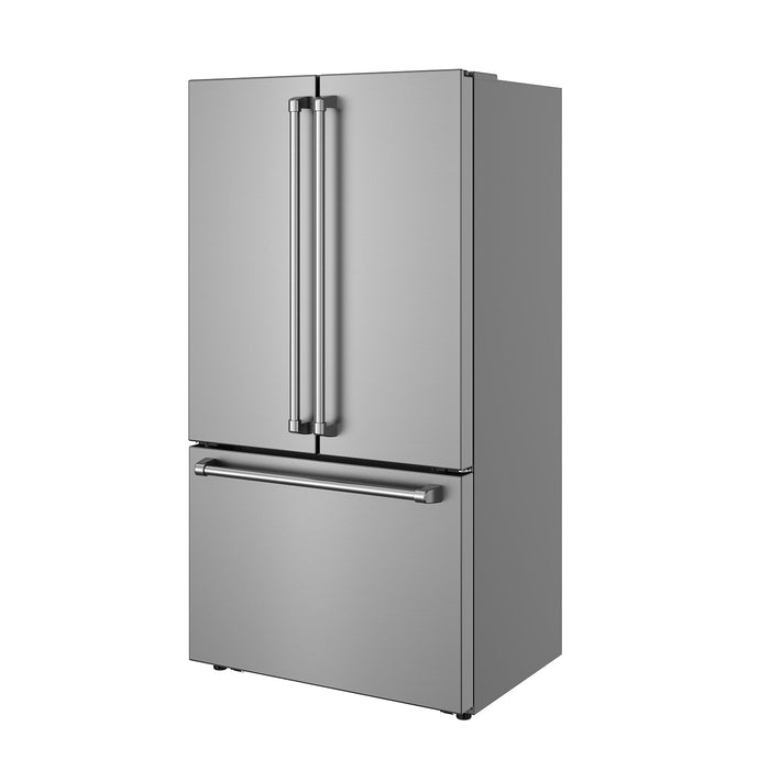 Thor Kitchen 36-Inch Counter-Depth French Door Refrigerator (TRF3603FD) – front right side closed