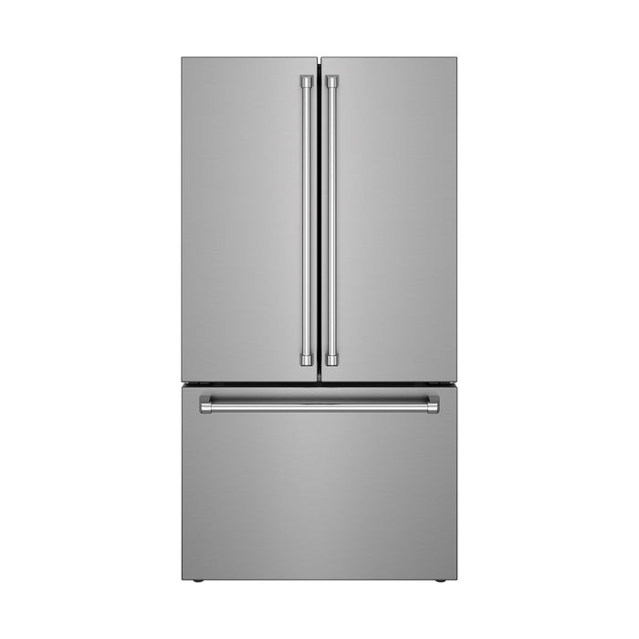 Thor Kitchen 36-Inch Counter-Depth French Door Refrigerator (TRF3603FD) – front door closed without logo