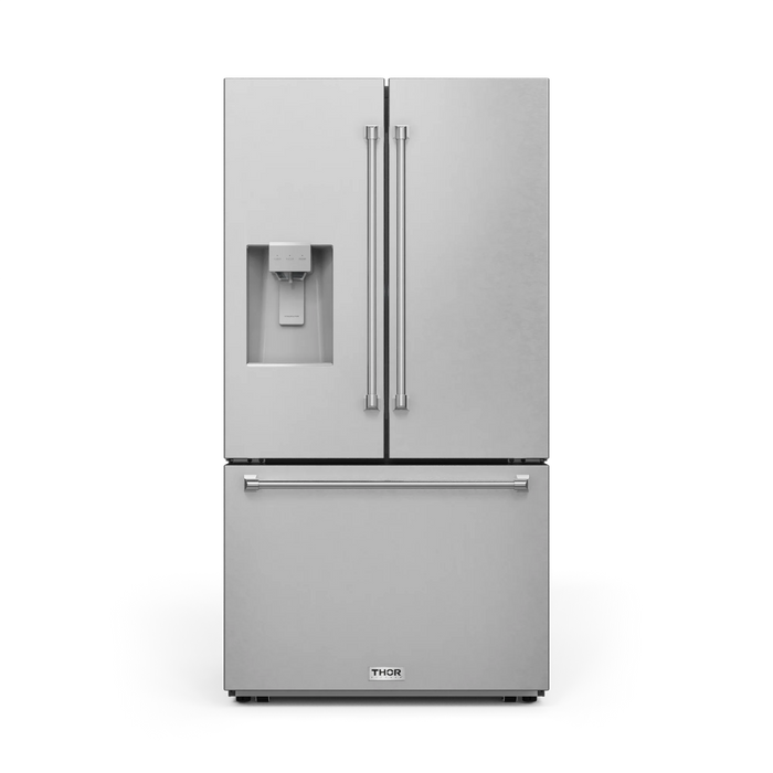 Thor Kitchen 36-Inch French Door Refrigerator (TRF3628FFD) – front closed