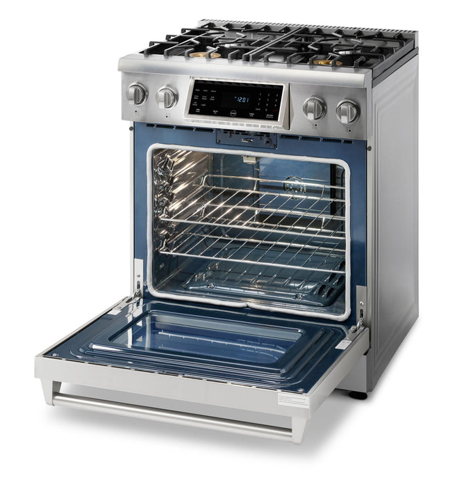 Thor Kitchen 30" Gas Range with 4.55 Cu. Ft. Self-Cleaning Oven and Tilt Panel in Stainless Steel (TRG3001) Thor Kitchen