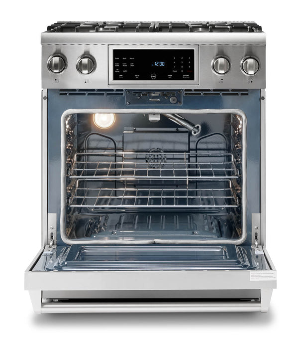 Thor Kitchen 30" Gas Range with 4.55 Cu. Ft. Self-Cleaning Oven and Tilt Panel in Stainless Steel (TRG3001) Thor Kitchen