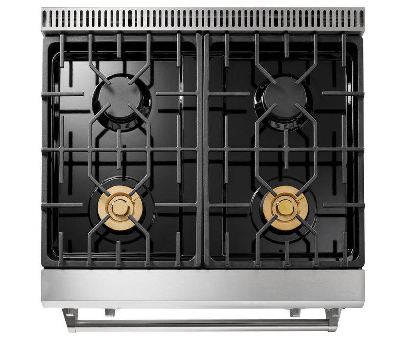 Thor Kitchen 30" Gas Range with 4.55 Cu. Ft. Self-Cleaning Oven and Tilt Panel in Stainless Steel (TRG3001) Thor Kitchen