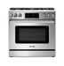 Thor Kitchen 36" Gas Range with 6.0 Cu. Ft. Self-Cleaning Oven, Air Fryer, Tilt Panel in Stainless Steel (TRG3601) Thor Kitchen