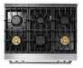 Thor Kitchen 36" Gas Range with 6.0 Cu. Ft. Self-Cleaning Oven, Air Fryer, Tilt Panel in Stainless Steel (TRG3601) Thor Kitchen