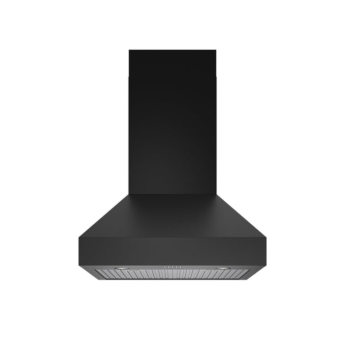 Thor Kitchen 30-Inch Black Pyramid Range Hood (TRH30PB) – front