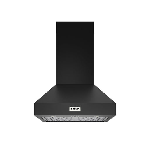 Thor Kitchen 30-Inch Black 3-Piece Package – TRH30PB 30-inch wall mount pyramid range hood in black