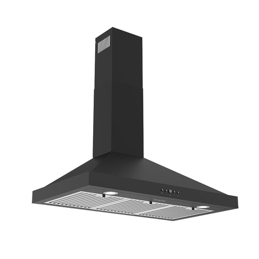 Thor Kitchen 36-Inch Black Wall Mount Range Hood (TRH3635B) – left side