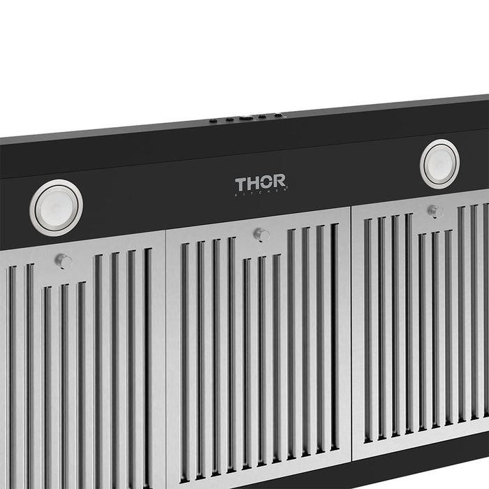 Thor Kitchen 36-Inch Black Wall Mount Range Hood (TRH3635B) – light