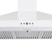 Thor Kitchen 36-Inch White Wall Mount Range Hood (TRH3635W) – control logo