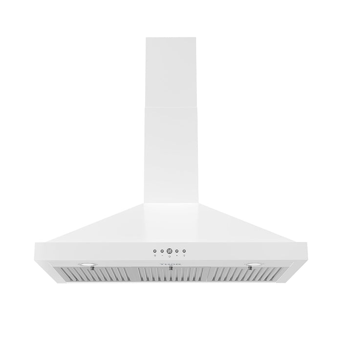 Thor Kitchen 36-Inch White Wall Mount Range Hood (TRH3635W) – front