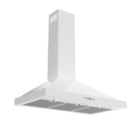 Thor Kitchen 36-Inch White Wall Mount Range Hood (TRH3635W) – left side
