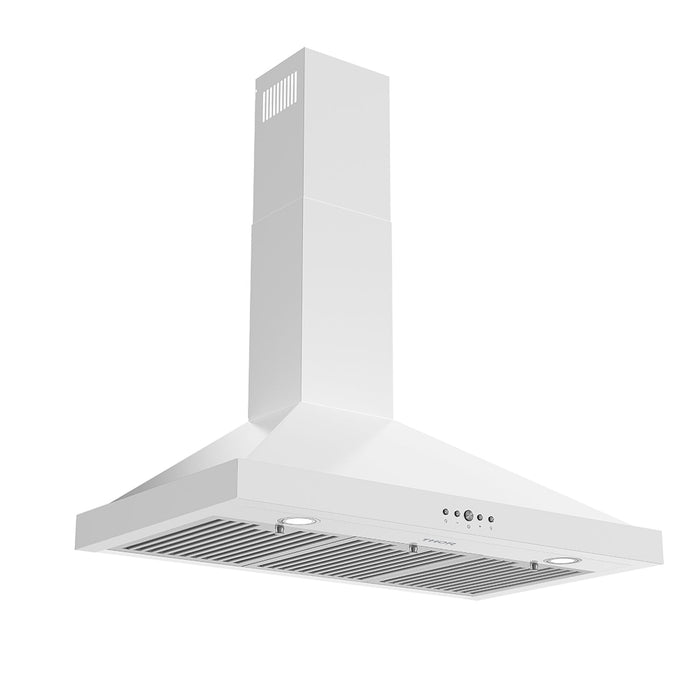 Thor Kitchen 36-Inch White Wall Mount Range Hood (TRH3635W) – left side