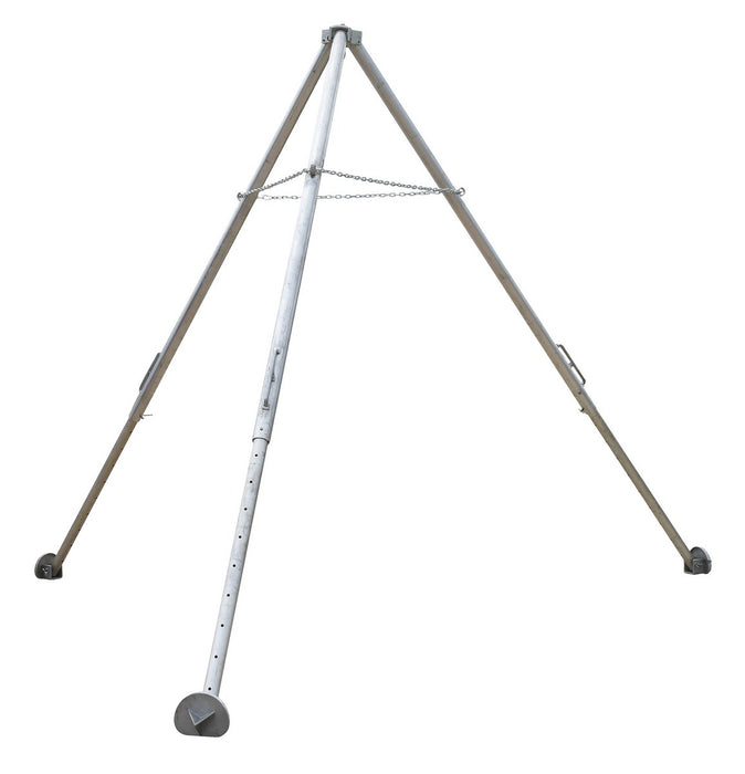 Vestil TRI-AA Aluminum Adjustable Height Tripod Stand 115-5/8 in. x 115-5/8 in. x 111-5/8 in. 1,000 lb. Capacity Silver