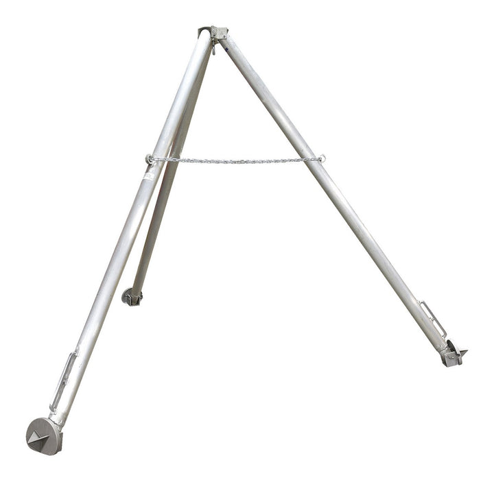 Vestil TRI-AF Aluminum Fixed Tripod Stand 114-1/8 in. x 114-1/8 in. x 112 in. 1,000 lb. Capacity Silver