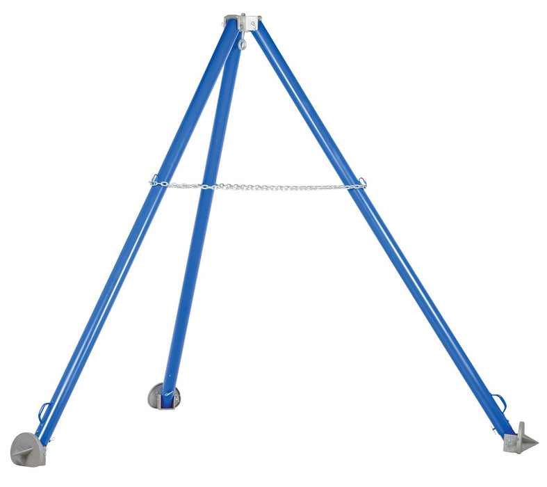 Vestil TRI-SA Steel Adjustable Height Tripod Stand 113 in. x 113 in. x 112-3/8 in. 2,000 lb. Capacity Blue