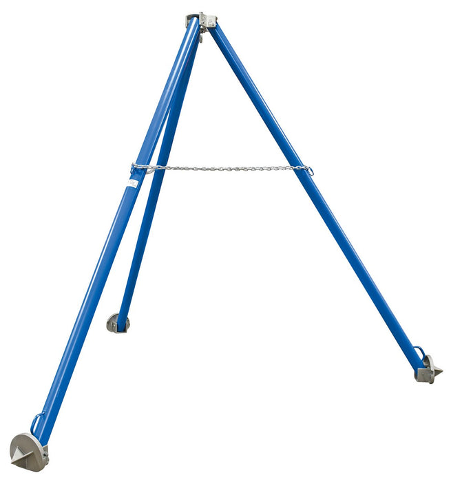 Vestil TRI-SF Steel Fixed Tripod Stand 106-3/4 in. x 106-3/4 in. x 115-1/8 in. 2,000 lb. Capacity Blue