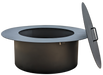 TessaRai Round Black Steel Smokeless Insert — fits opening 28-34"