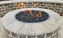 TessaRai Round Tumbled Wall Gas Firepit — Auto Ignition