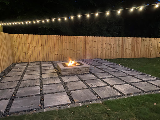 TessaRai Round Tumbled Wall Firepit — Wood Burning (Stainless Steel)