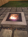 TessaRai Square Tumbled Wall Firepit — Wood Burning (Stainless Steel)