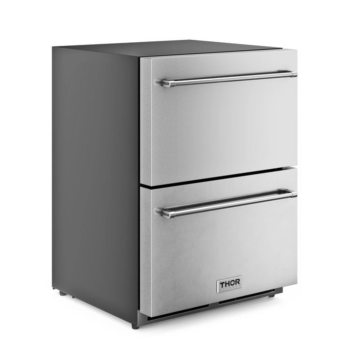 Thor Kitchen 24-Inch Indoor Outdoor Freezer Drawer in Stainless Steel (TRZ24U) Thor Kitchen
