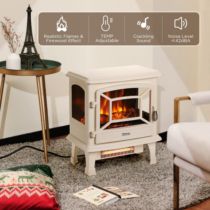 Suburbs TS20-SD Electric Fireplace Stove Heater with Sound