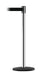 Vestil TSB-NBB Steel Tensabarrier 2 in. Diameter Post With Receiver Clips and ABS Plastic Base Cover Silver/Black