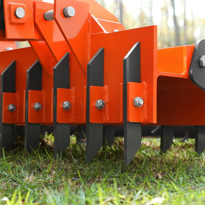 60" Heavy Duty Soil Pulverizer,  Single Spiked Roller,  21 Shanks,  Ca — dimensions diagram