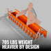 72" Heavy Duty Soil Pulverizer,  Single Spiked Roller,  25 Shanks,  Ca — angle view