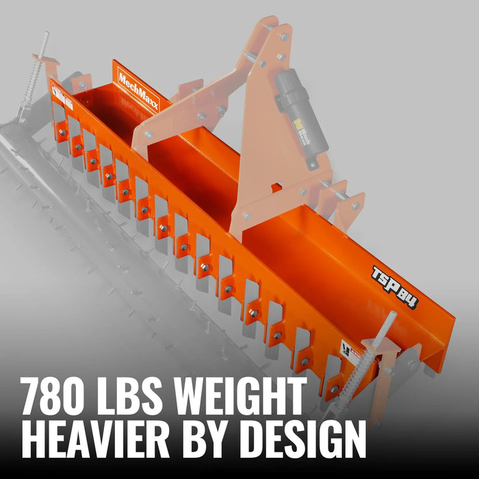84" Heavy Duty Soil Pulverizer,  Single Spiked Roller,  29 Shanks,  Ca — angle view