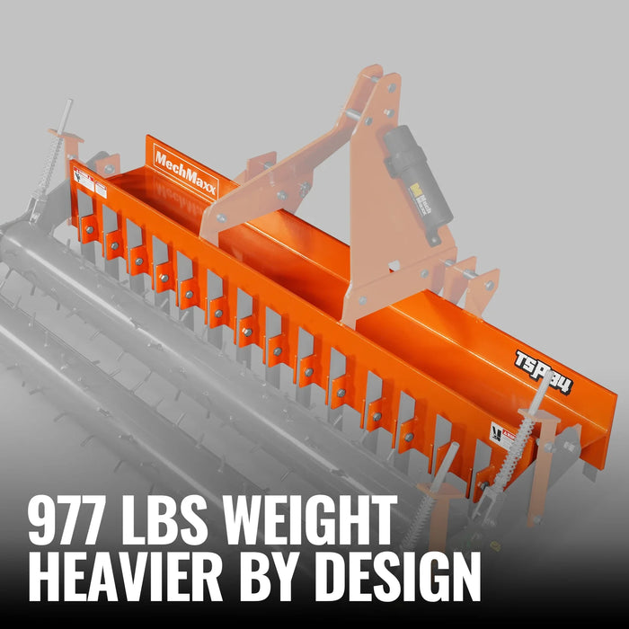 84" Heavy Duty Soil Pulverizer,  Double Spiked Roller,  29 Shanks,  Ca — angle view