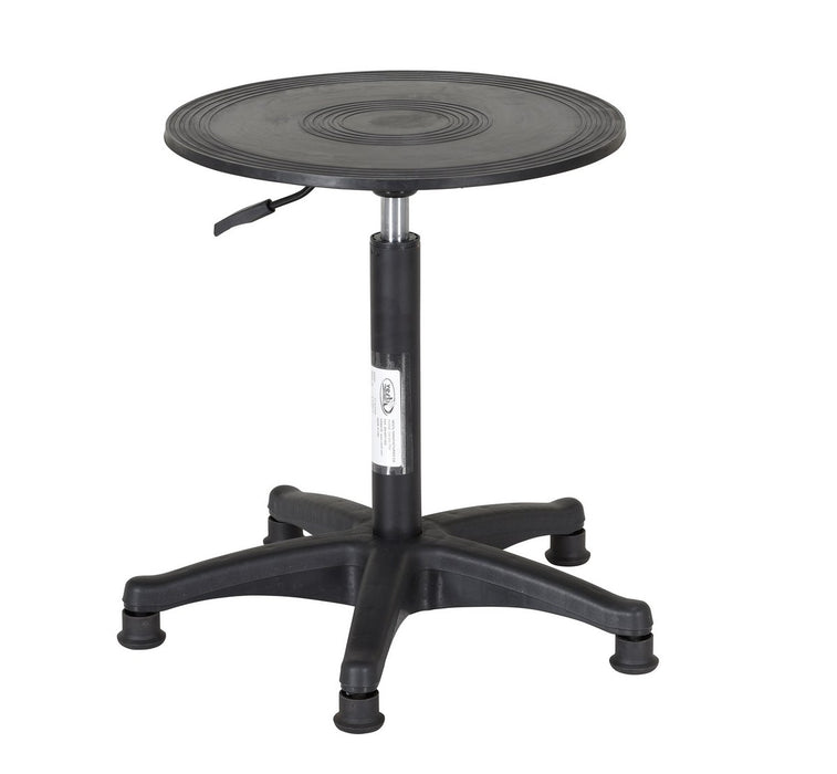 Vestil TT-18-CPED Steel Turntable 18 in. Diameter Gas Cylinder 21-31 in. Height Adjustment 300 lb. Capacity Black