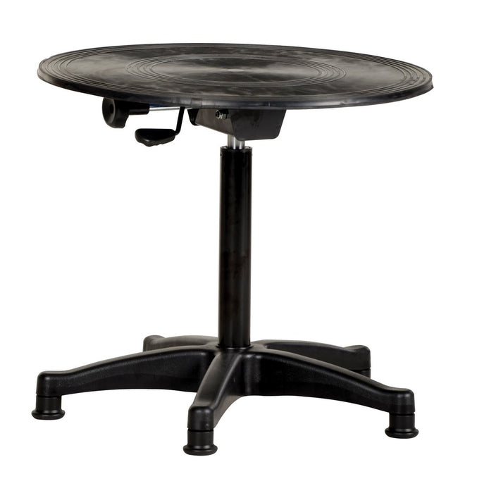 Vestil TT-N-24-CPED Steel Turntable 24 in. Diameter Gas Cylinder 21-31 in. Height Adjustment 300 lb. Capacity Black